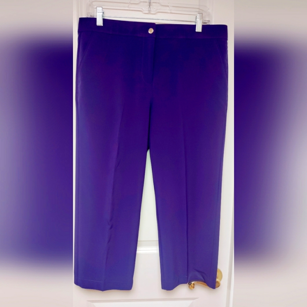 Chico's Weekends cropped pants, purple, size 1